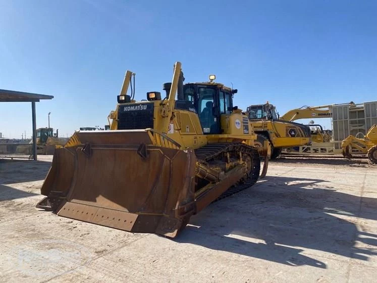 Used Komatsu Bulldozer in yard